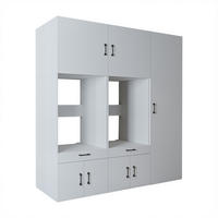 WASCHMASCHINENSCHRANK Serie 3 194cm Breit, 205cm Hoch - Weiß, Holzwerkstoff (194/205/67cm)