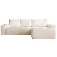 ECKSOFA Portland Creme Rechts - Creme, Holz/Kunststoff (250/165cm) - Graingold