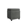 HOCKER IDA Silber Webstoff - Silberfarben, Textil (45/45/45cm) - KAWOLA