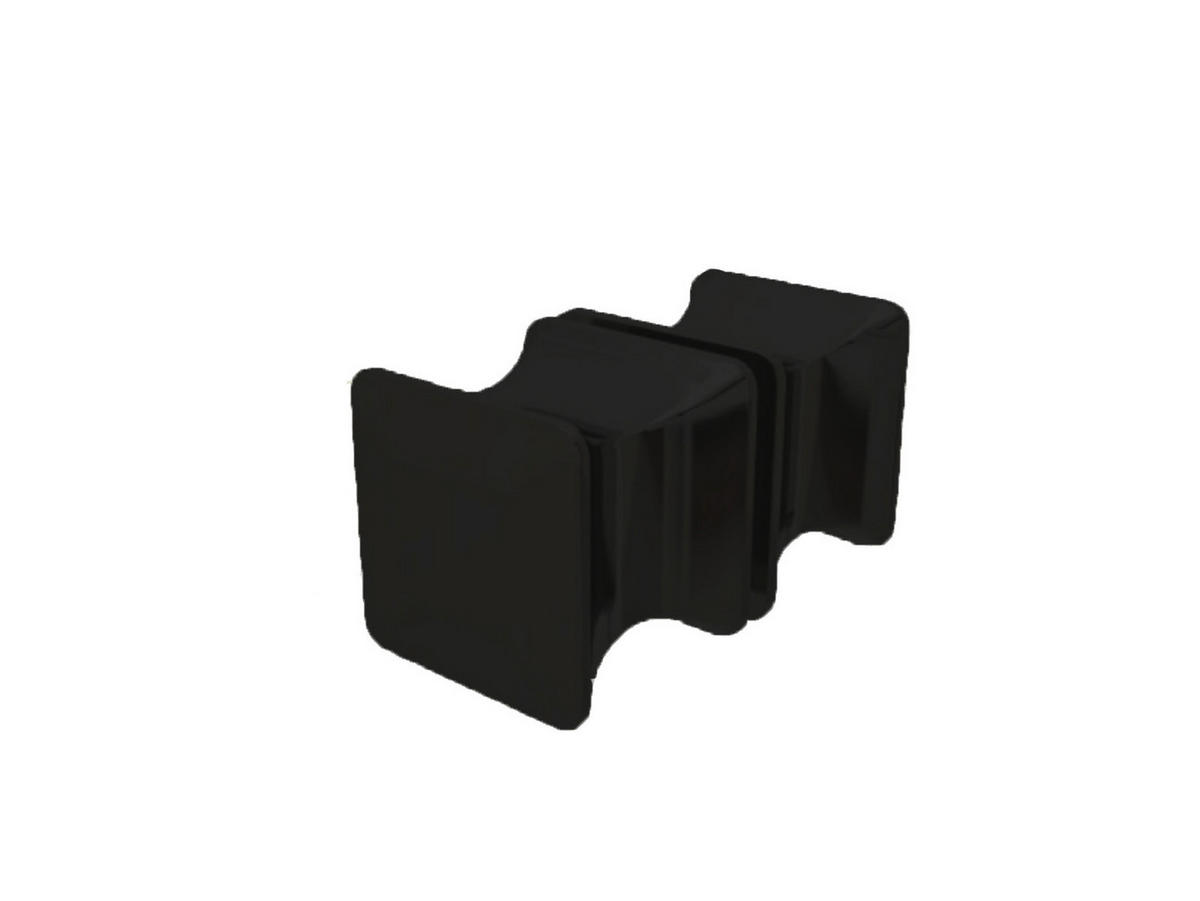 DUSCHKABINE Emma 90x90x90 x195 cm U-Form Schwarz - Schwarz, Glas (90/90/195cm) -  Glaswerk Westfalen