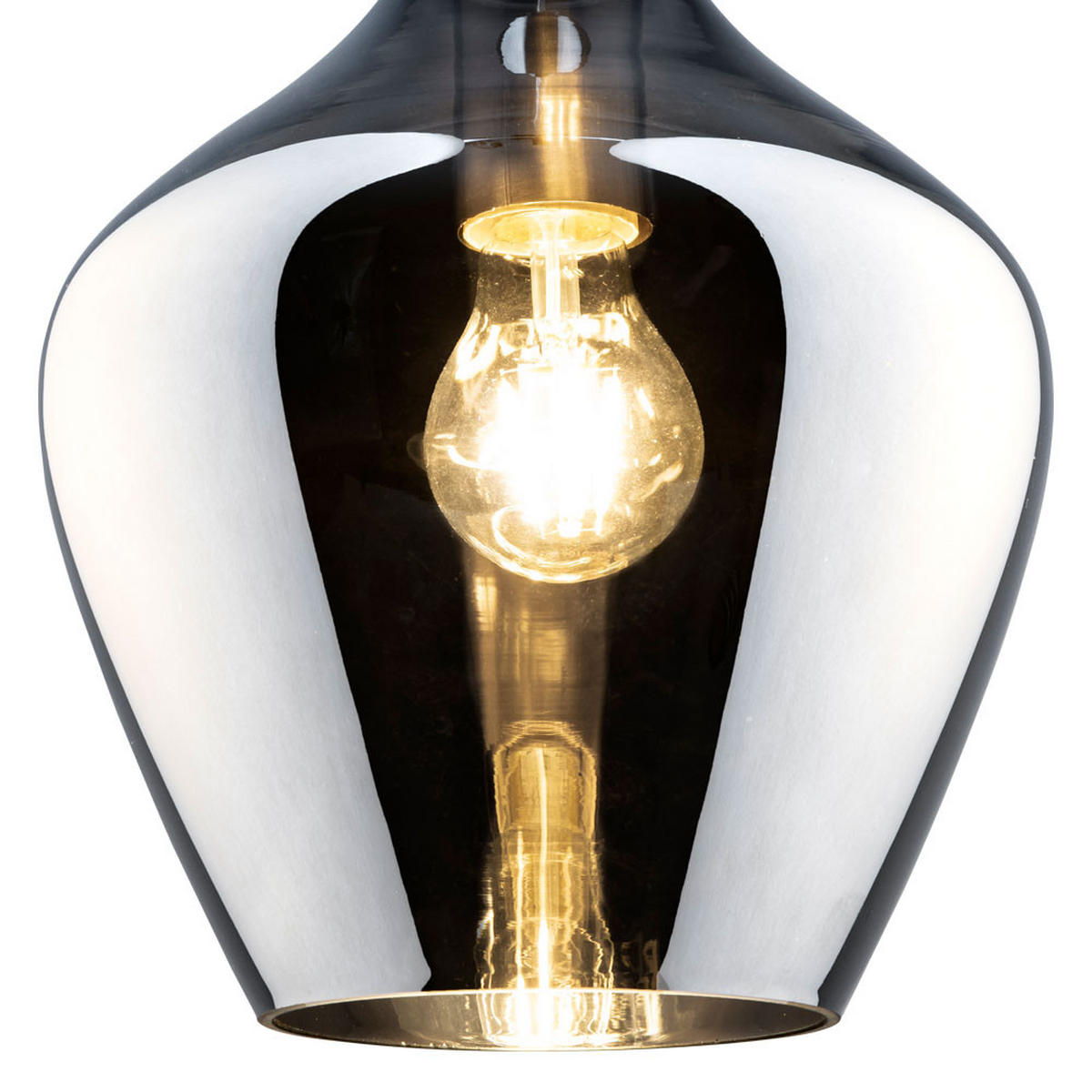 LED HÄNGELEUCHTE PASO Grau Silber - Grau, Glas (22/22/150cm) - Nowa