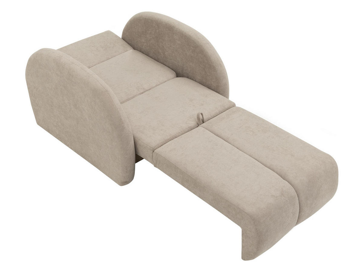 SCHLAFSOFA Viva Comfy I - Creme/Schwarz, Holz/Textil (102/85/103cm) - MIRJAN24