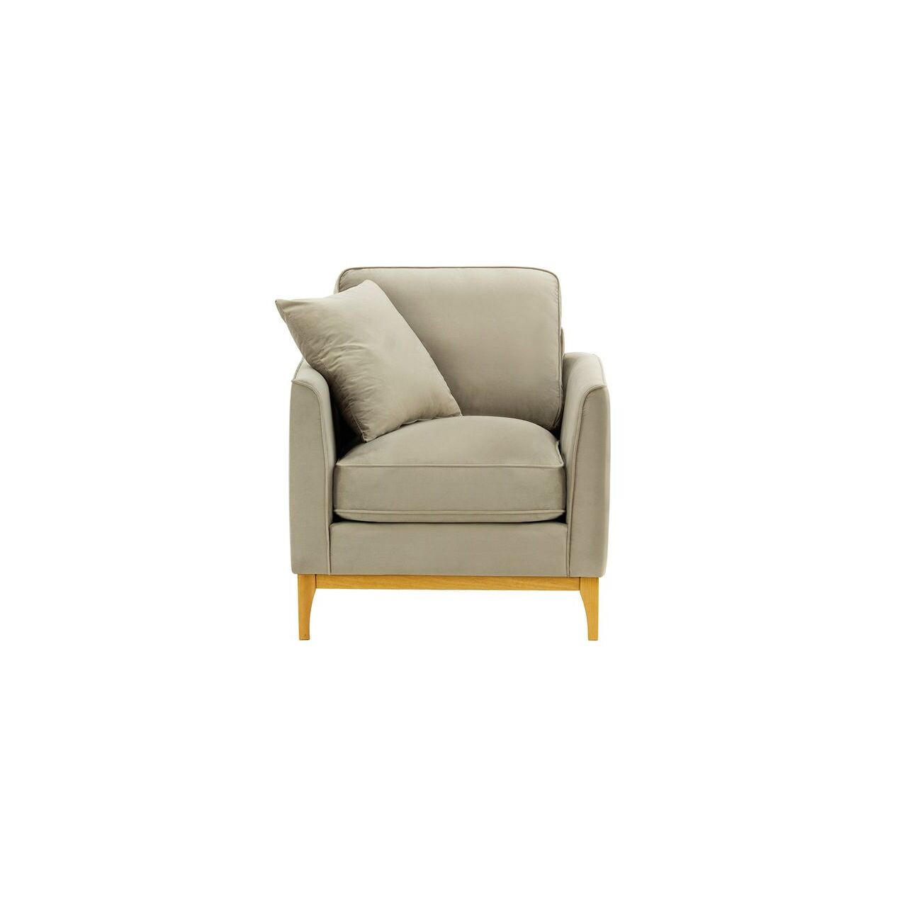 SESSEL Linara-Velluto 3 - Beige, Holz/Textil (81/91/95cm)