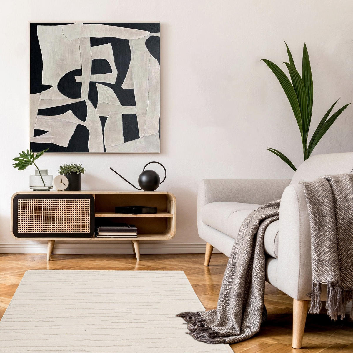 TEPPICH mit sehr weichem Relief-Effekt beige - Beige, Textil (200/290cm) - AFK Living