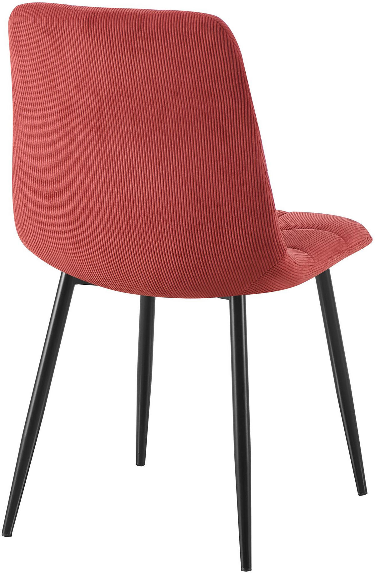 ESSZIMMERSTUHL 2er Set Fanor Cord Bordeauxrot Wohnzimmerstuhl - Weinrot, Textil (45/84/55cm) - DELUKE