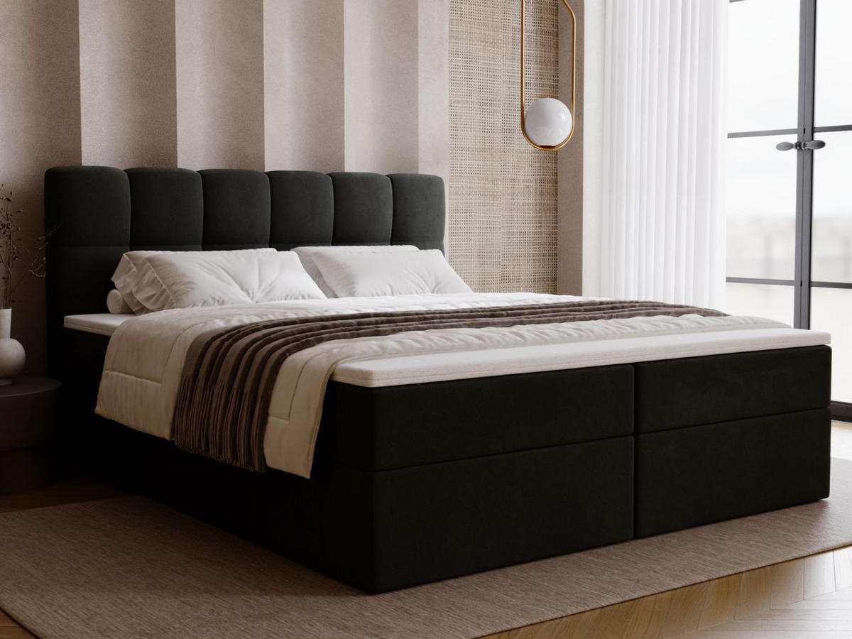 BOXBETT Maison 200x200 Dunkelgrau - Dunkelgrau, Holz/Textil (200/200cm) - Graingold