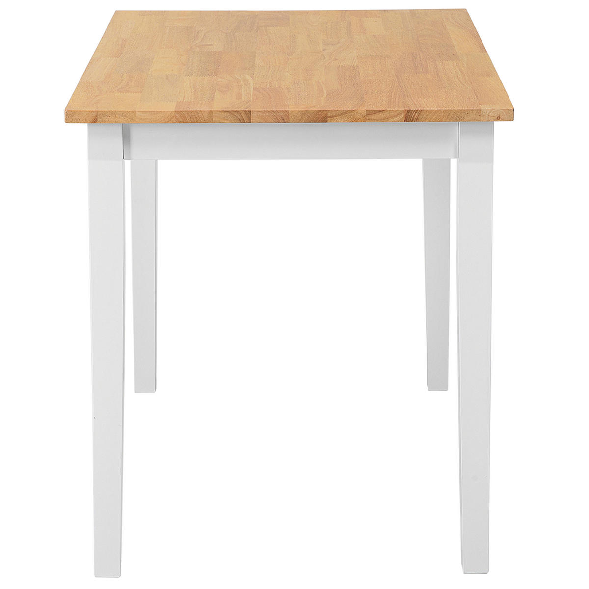 ESSTISCH 120/75/74 cm Weiß, Hellbraun Rechteckig Houston - Weiß, Holz (120/75/74cm) - Beliani