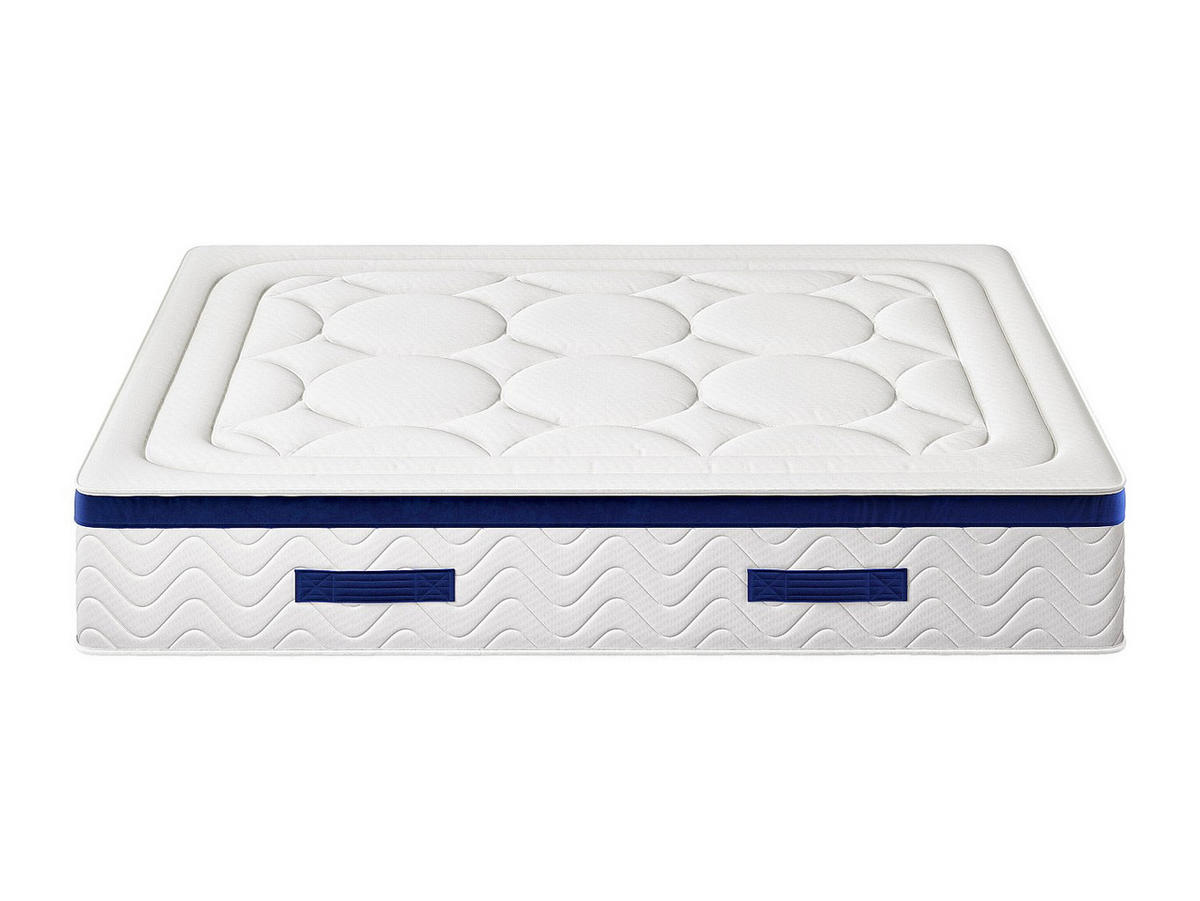 STANDARDMATRATZE - 2 Personen - Stoff - Weiß - - Weiß, Textil (140/190cm) - Vente-Unique