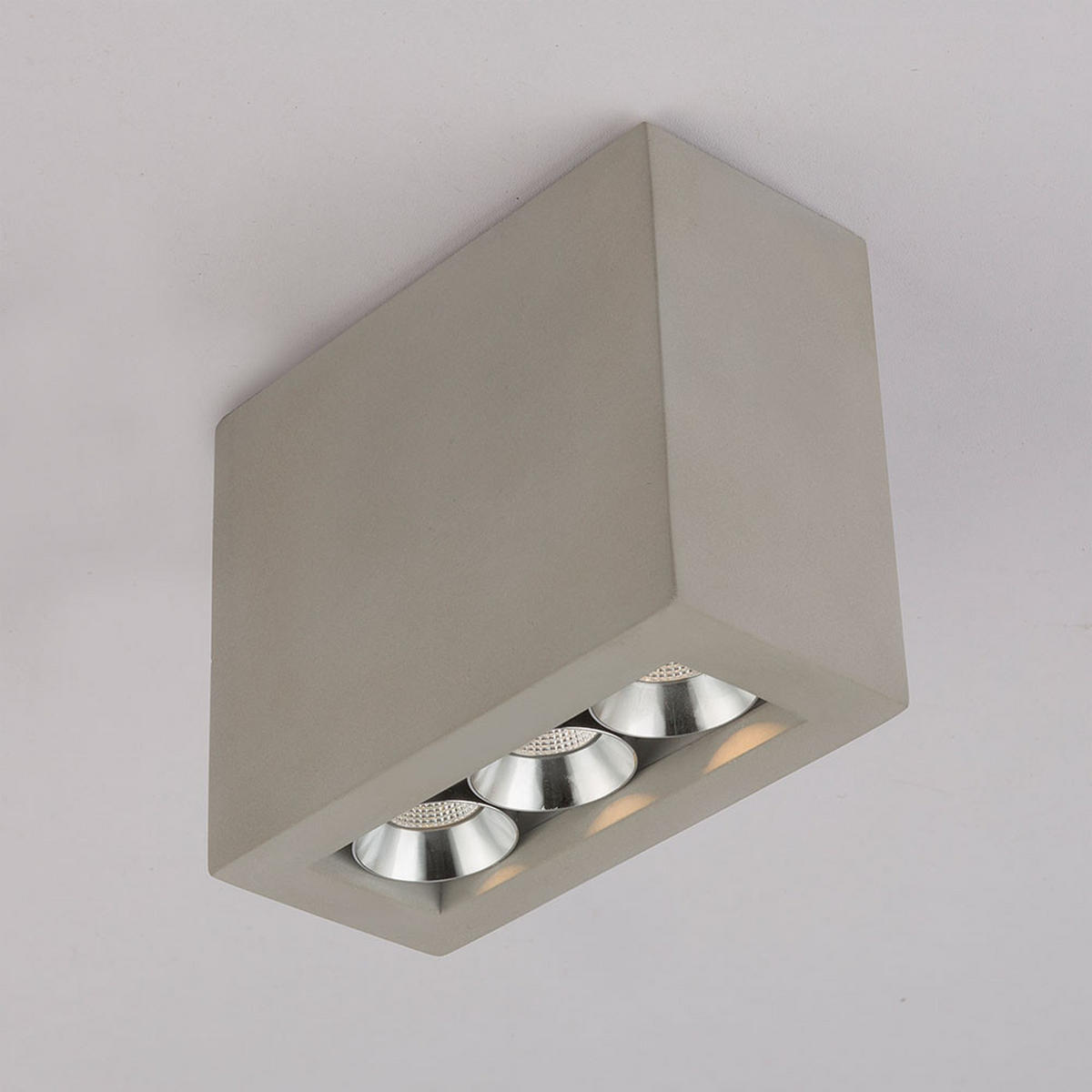 LED DECKENLEUCHTE TIMO Betonoptik Grau 2er Set - Grau, Metall (12.2/5.6/10cm) - Globo Lighting