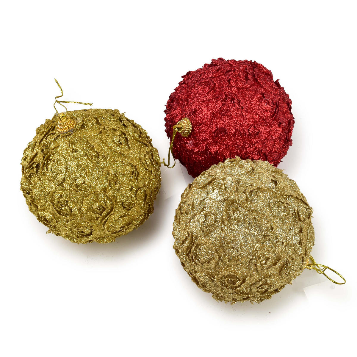 CHRISTBAUMKUGEL SANTA LILA 10cm Styropor - Goldfarben, Kunststoff (10/10/10cm) - Mondex
