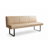 ESSZIMMERBANK ELEEN Beige Leder - Beige, Leder (243/85/69cm) - KAWOLA