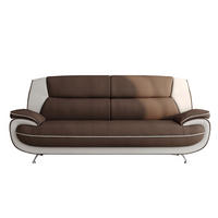 SOFA 3-Sitzer, Stoff Kronos, Braun + Weiß, Palermo - Braun, Holz (198/89/87cm) - Kaiser Möbel