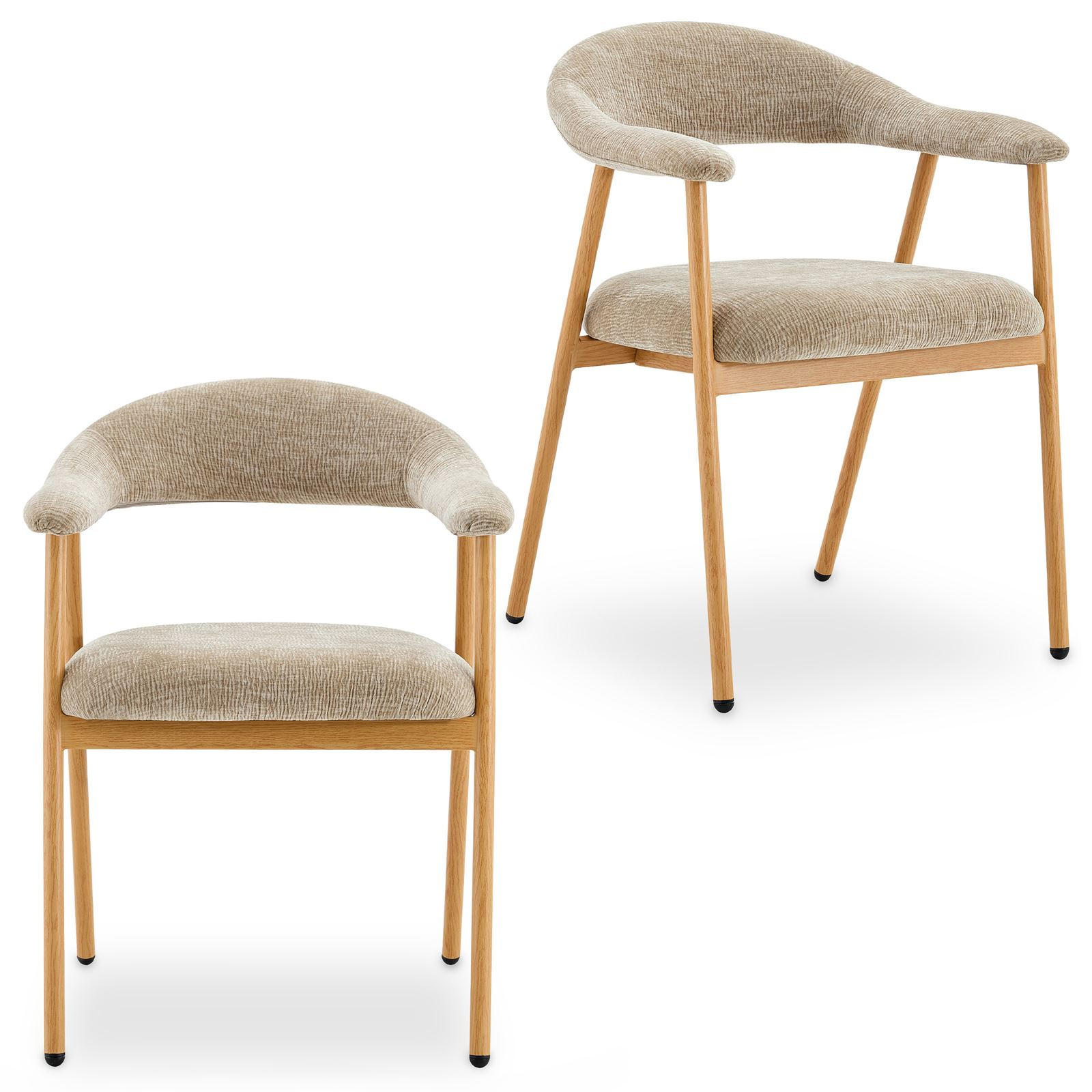 ESSZIMMERSTÜHLE ARLO 2er-Set beige - Beige, Textil (49/79/50cm) - IDIMEX