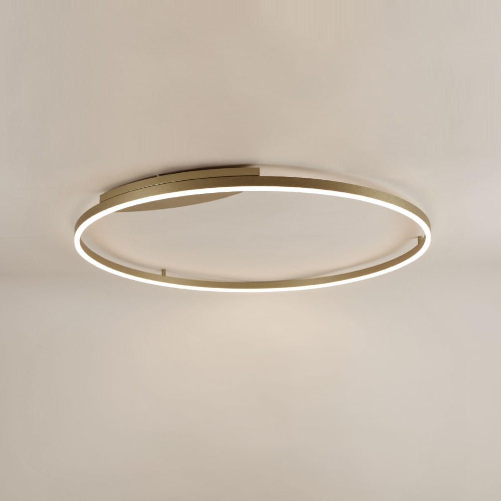 LED-WAND-/DECKENLAMPE Ring Aluminium Ø 100cm - Alufarben, Metall (100/100/5.5cm) - s.luce