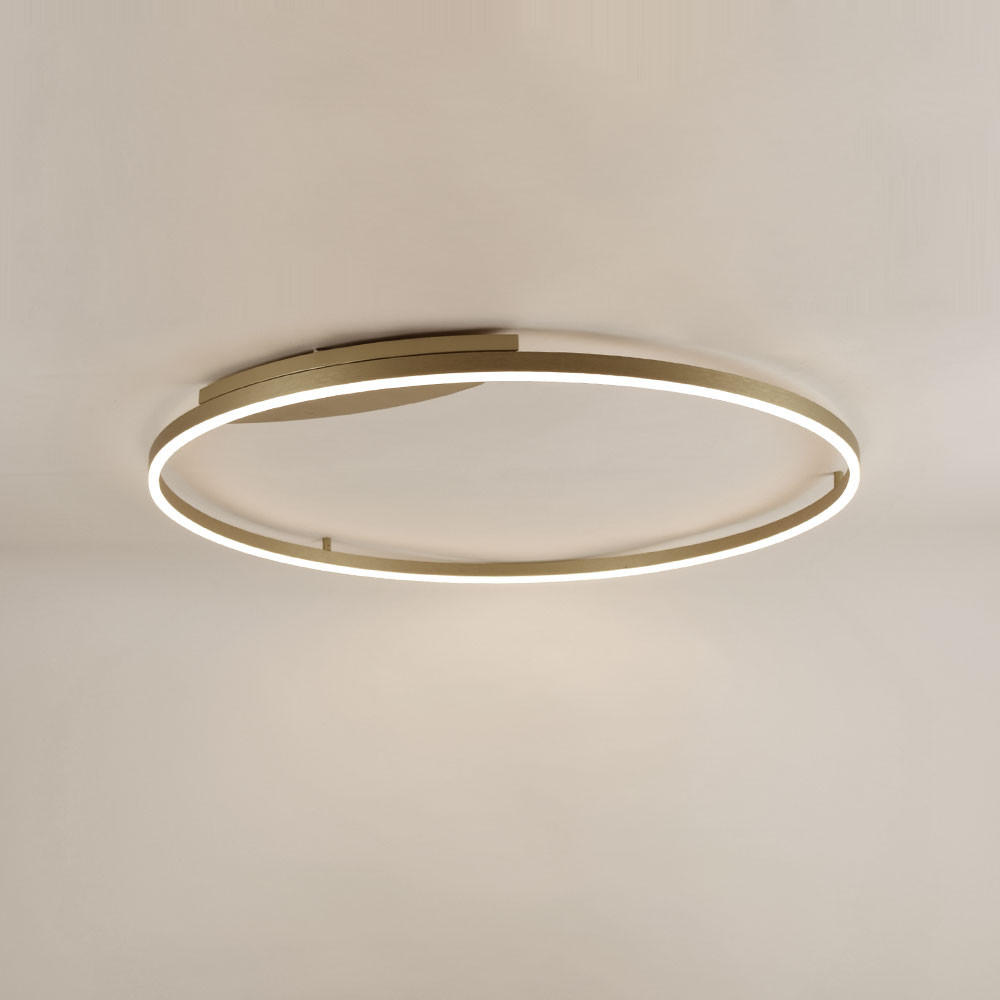 LED-WAND-/DECKENLAMPE Ring Aluminium Ø 100cm - Alufarben, Metall (100.0/5.5cm) - s.luce