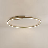 LED-WAND-/DECKENLAMPE Ring Aluminium Ø 100cm - Alufarben, Metall (100/100/5.5cm) - s.luce