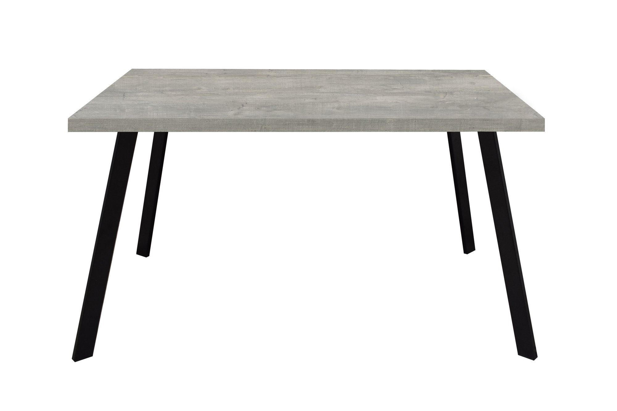 ESSZIMMERTISCH rechteckig Ediva 1 160 x 90 x 75 Esstisch Schwarz/Beton - Grau, Metall (160/90/75cm) - 58aufmkessel