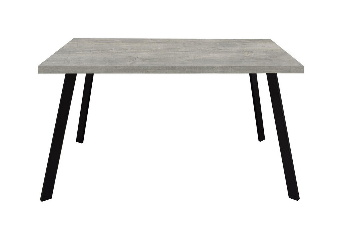 ESSZIMMERTISCH rechteckig Ediva 1 160 x 90 x 75 Esstisch Schwarz/Beton - Grau, Metall (160/90/75cm) - 58aufmkessel