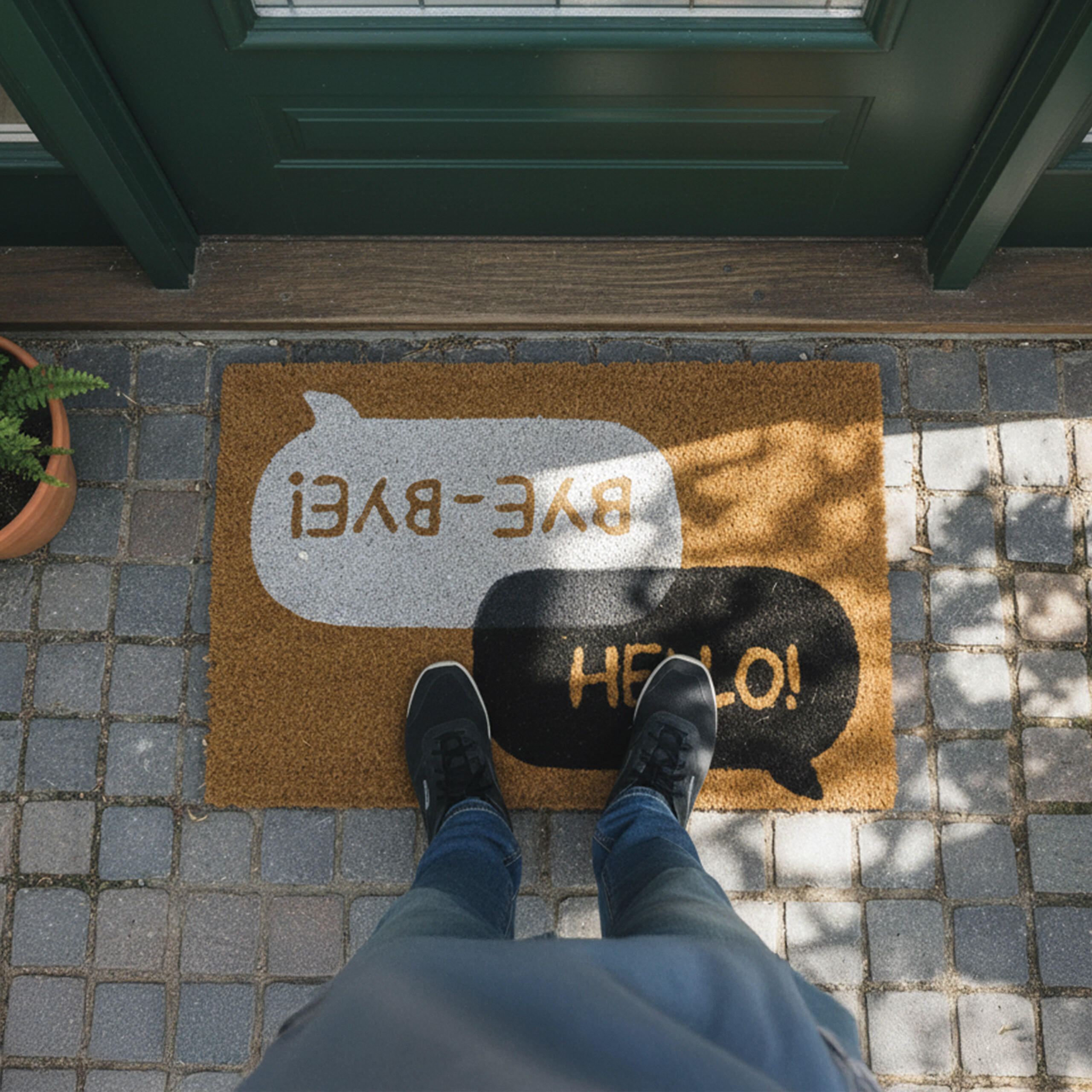 FUSSMATTE - Multicolor, Kunststoff/Textil (60/40cm) - Relaxdays