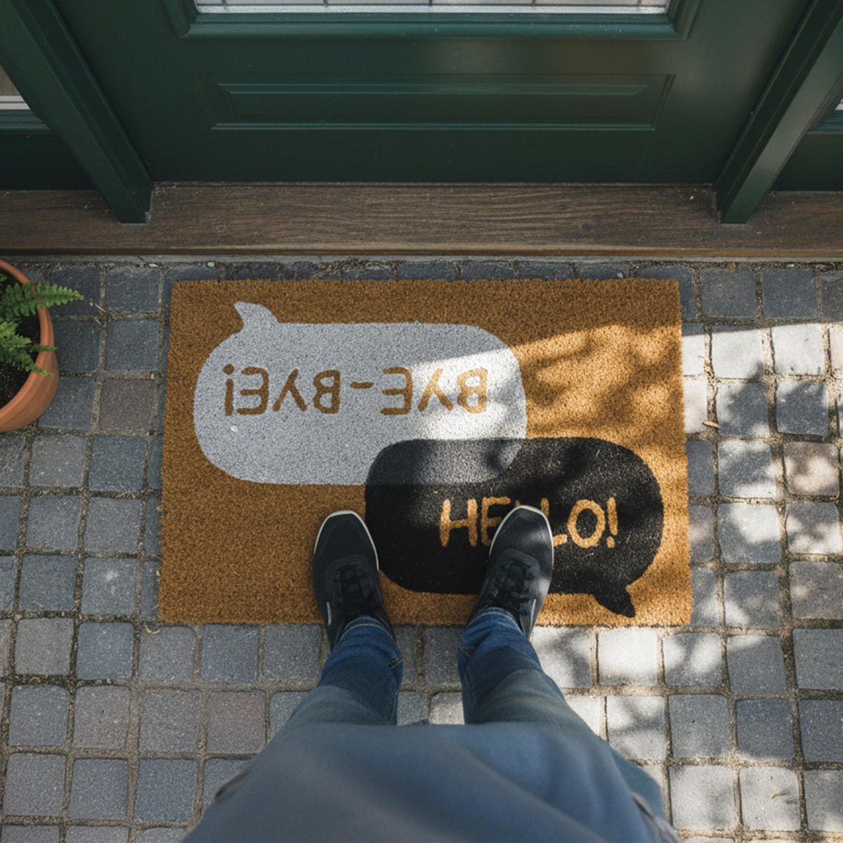 FUSSMATTE - Multicolor, Kunststoff/Textil (60/40cm) - Relaxdays