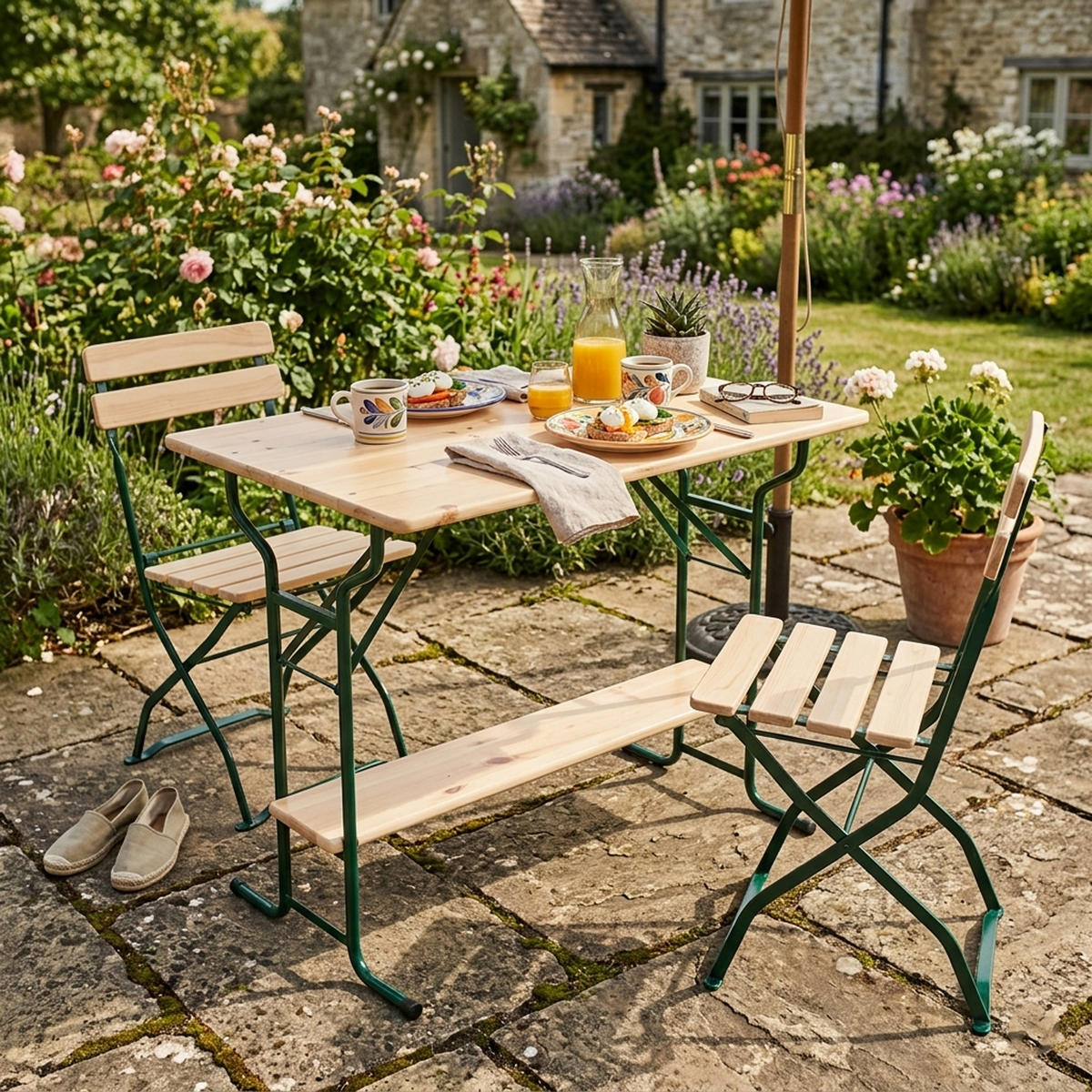 STEHTISCH Mino - 113cm klappbar, Bistrotisch Metall + Holz lackiert, Bartsich mit Fuss-Stütze - Braun, Metall (70/113/110cm) - TPFGarden
