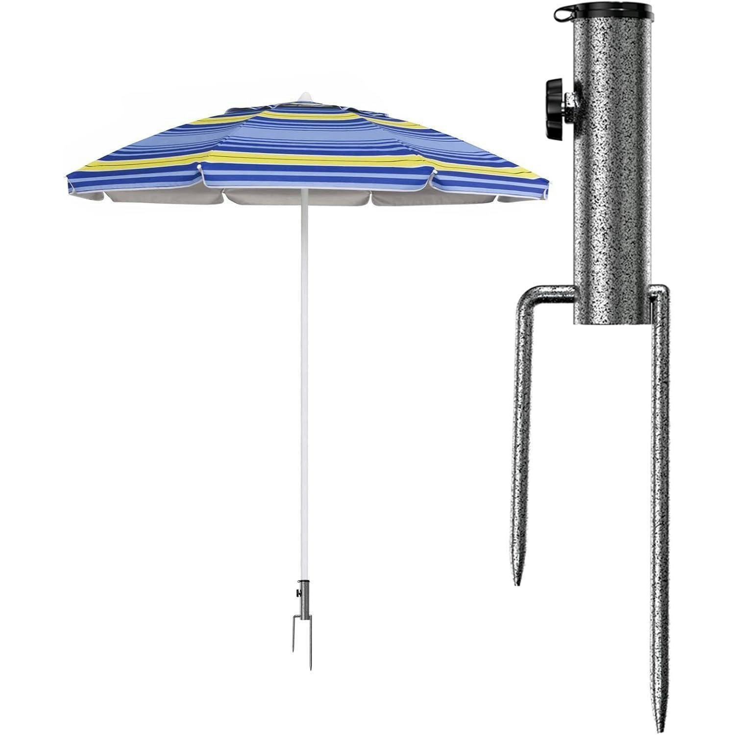 SONNENSCHIRMSTÄNDER mit Erdspieß 35 cm Eisen - Multicolor, Metall (3.6/35cm)