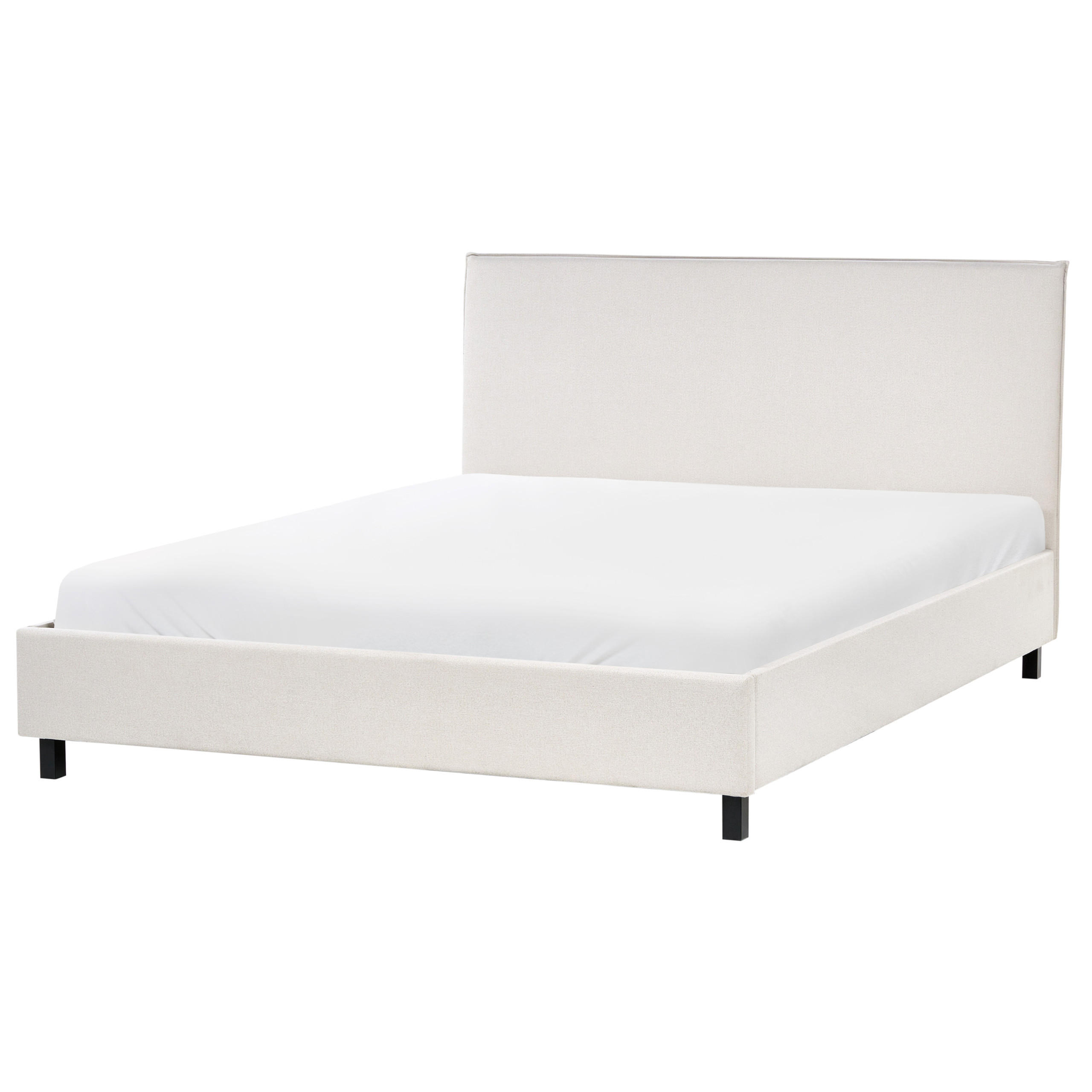 BETT mit Lattenrost 160/200 cm Stoff Beige Sennez - Beige, Textil (160/200cm) - Beliani