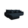 ECKSOFA Mit Schlaffunktion Und Bettkasten TOKYO, Stoff WIND, Dunkelblau, Links - Dunkelblau, Holz (280/190cm) - Kaiser Möbel