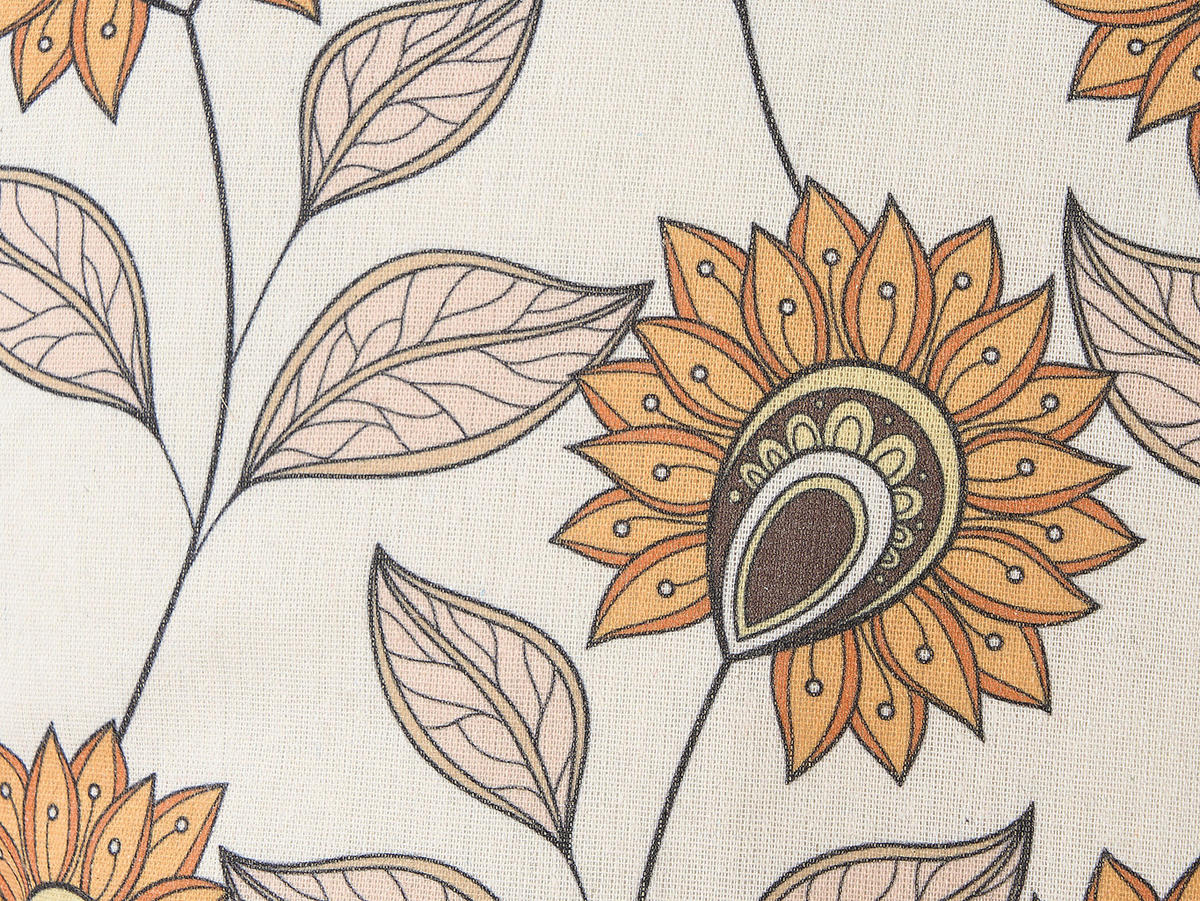 DEKOKISSEN 2er-Set Cremeweiß 45/45 cm Tuberose - Ecru, Textil (45/45cm) - Beliani