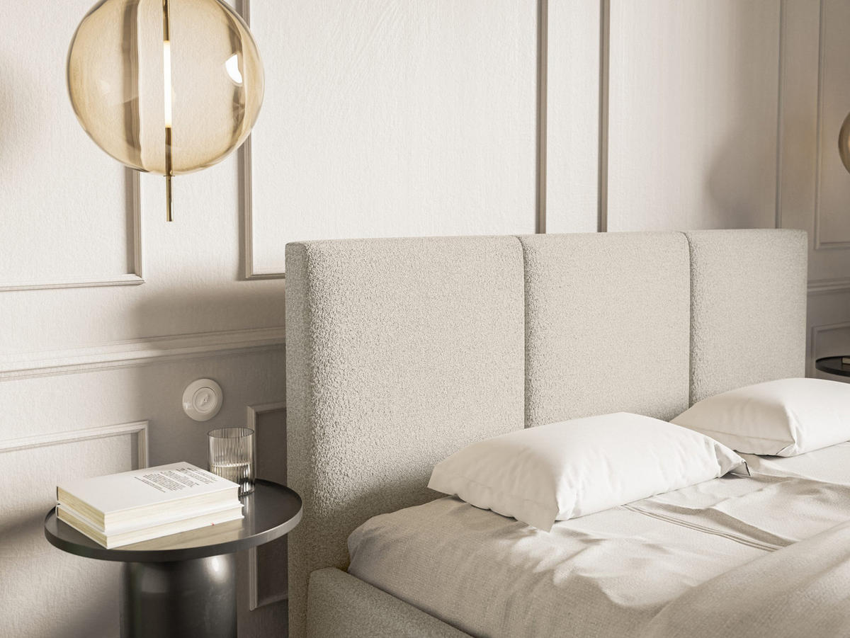 POLSTERBETT Fondi Slim 120x200 cm, Creme - Creme, Textil (120/200cm) - Fedve