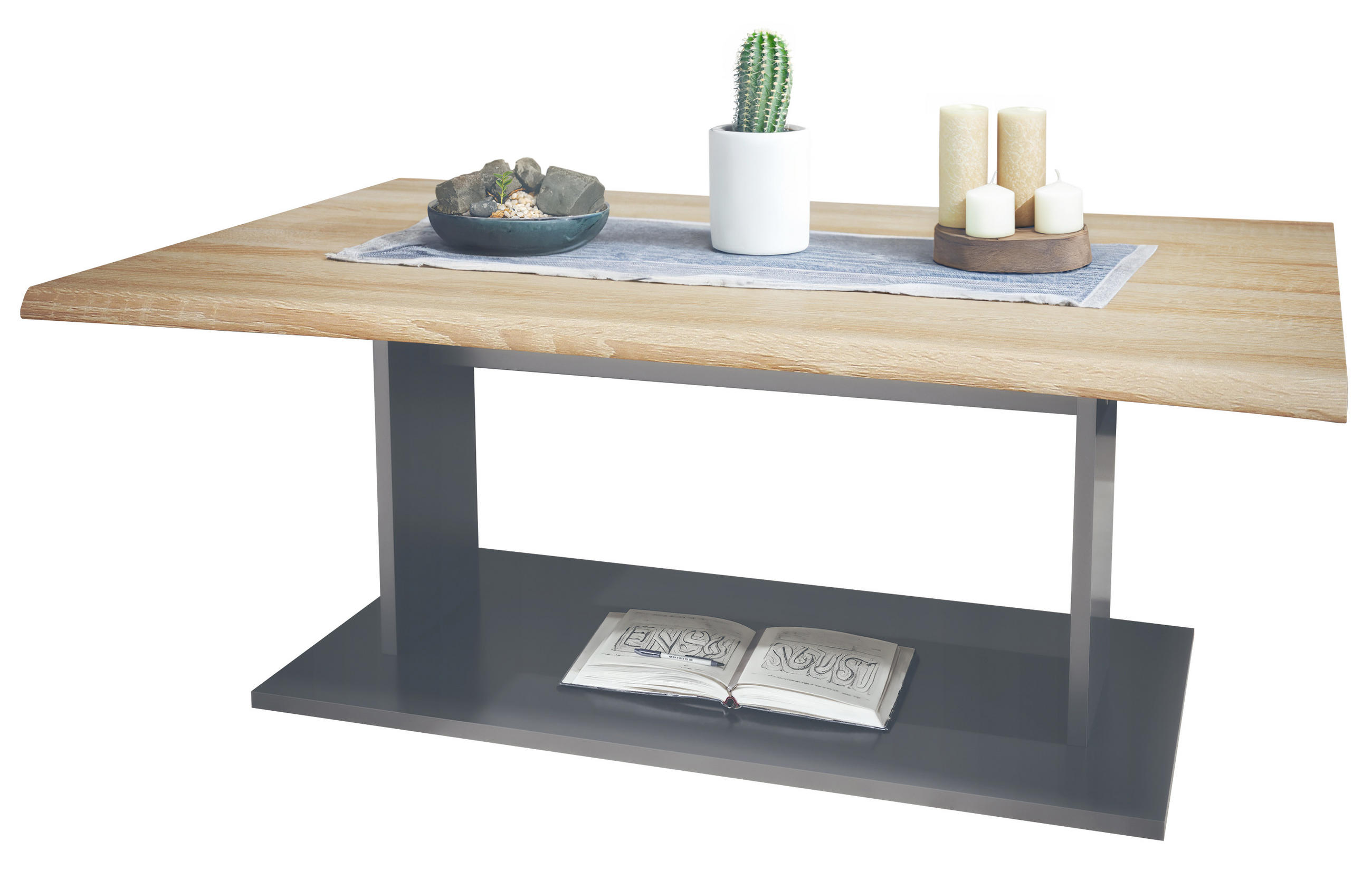 COUCHTISCH Melo Eiche sägerau - Eiche San Remo, Holzwerkstoff (67.5/102/40cm) - Vladon