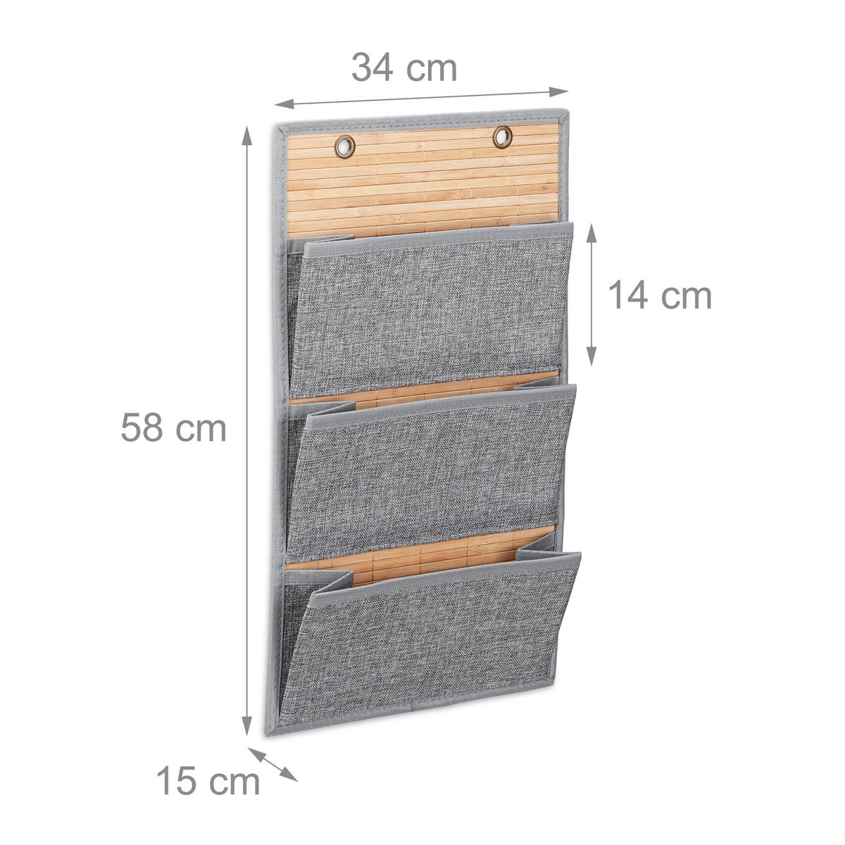 WANDORGANIZER - Multicolor, Holz/Wellpappe (34/58/15cm) - Relaxdays