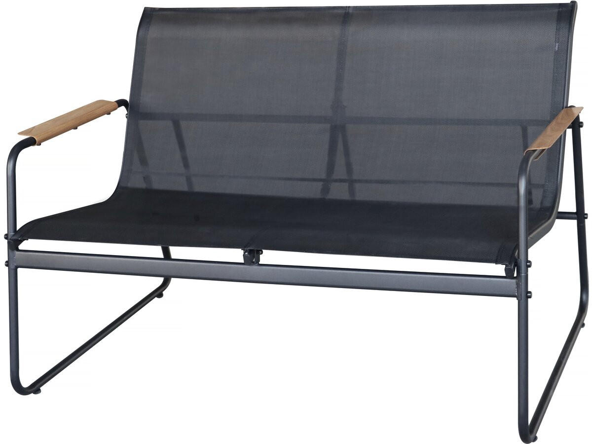 LOUNGEGARNITUR Sparta 4-Sitzer Schwarz - Schwarz, Metall - Habitat Garten