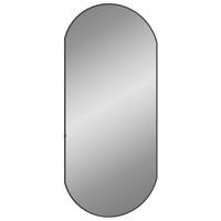 WANDSPIEGEL Schwarz 90x40 cm Oval - Schwarz, Glas (40/90/1cm) - furnicato