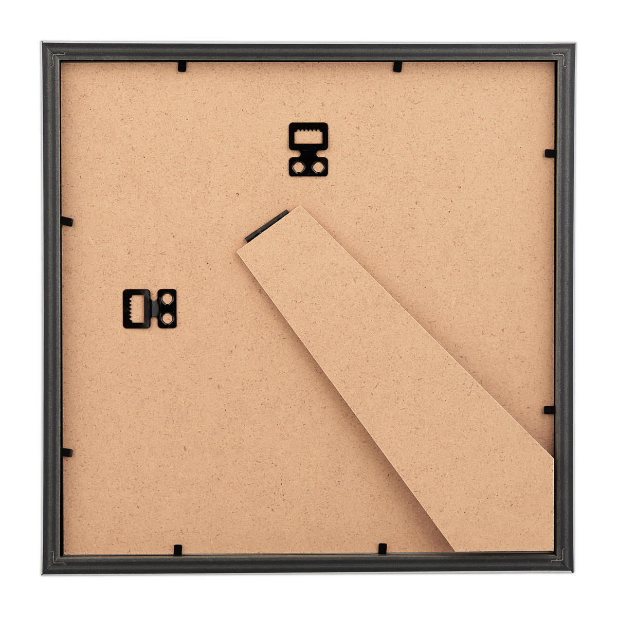 2XOKVIRJI - črna, umetna masa/steklo (27/27/2.5cm) - Relaxdays