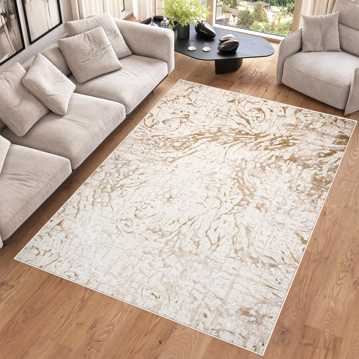 TEPPICH HERA Creme 140/200 cm - Creme, Textil (140/200cm) - Tapiso