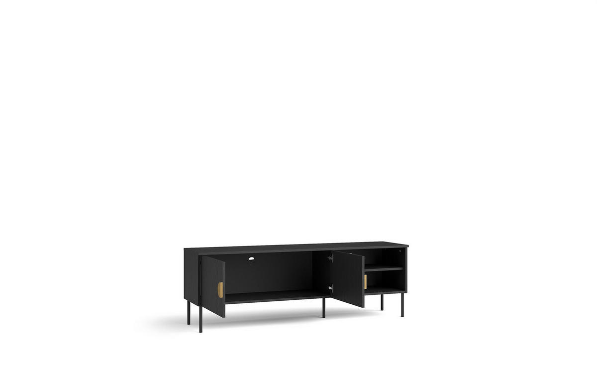 TV-SCHRANK Graphitschwarz 160/54/40 - Graphitfarben, Holzwerkstoff (160/54/40cm) - RAUMHIRSCH FURNITURE