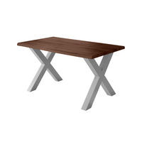 ESSTISCH JULIUS X - Silberfarben/Nussbaumfarben, Holz (80/140/77cm) - SAM