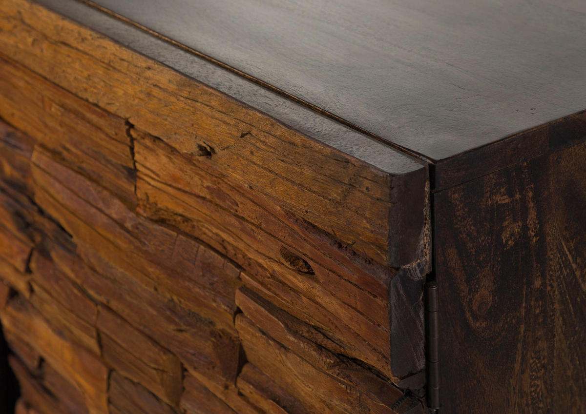 SIDEBOARD Akazie / Altholz 205x40x83 braun lackiert SEVILLA #11 - Braun, Holz (205/83/40cm) - Massivmoebel24