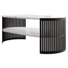 COUCHSITCH Fikoli Oval I - Schwarz/Weiß, Holzwerkstoff/Metall (100/50/40cm) - MIRJAN24