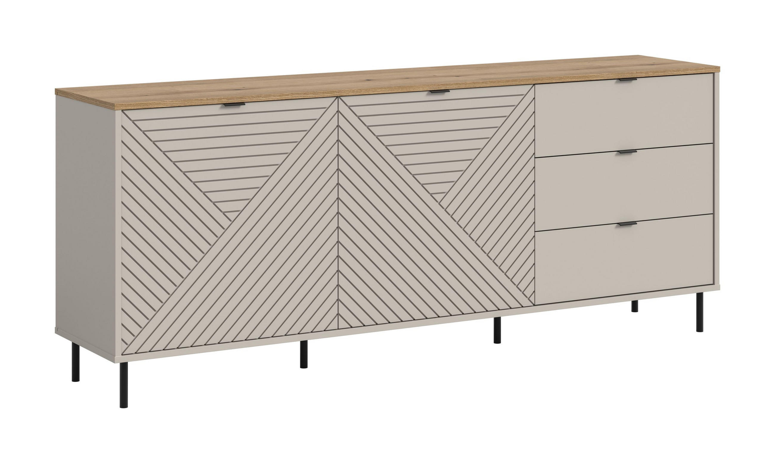 SIDEBOARD Campus Kaschmir 184/40/75 cm - Beige, Holzwerkstoff (184/75/40cm) - Xonox