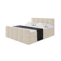 BOXBETT mit Matratze H3 - FAMA-Z - 120x200 cm Beige Monolith - Sahara, Holzwerkstoff (120/200cm) - ALTDECOR