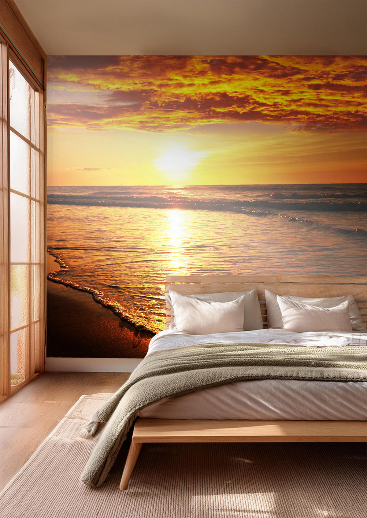 FOTOTAPETE Meerblick 375 x 270 cm - Orange, Papier (375/270cm) - Sanders & Sanders
