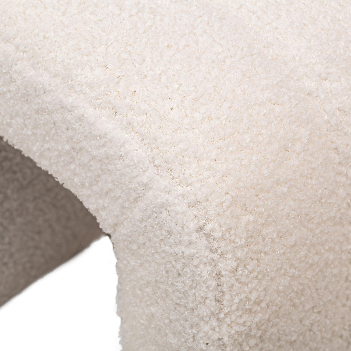 HOCKER Wolle Weiß - Weiß, Textil (41/36/35cm) - Nordlys