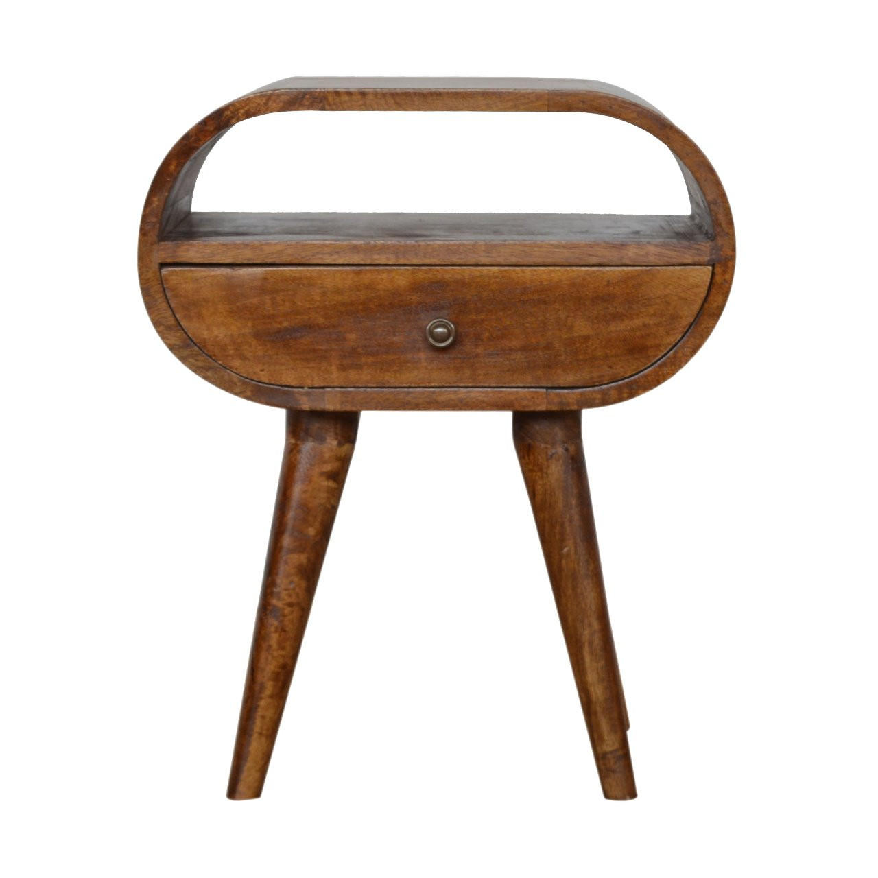 Artisan Furniture NÁSTĚNNÝ NOČNÍ STOLEK, otevřený proutěný, 1 zásuvka a otevřená přihrádka, hnědý