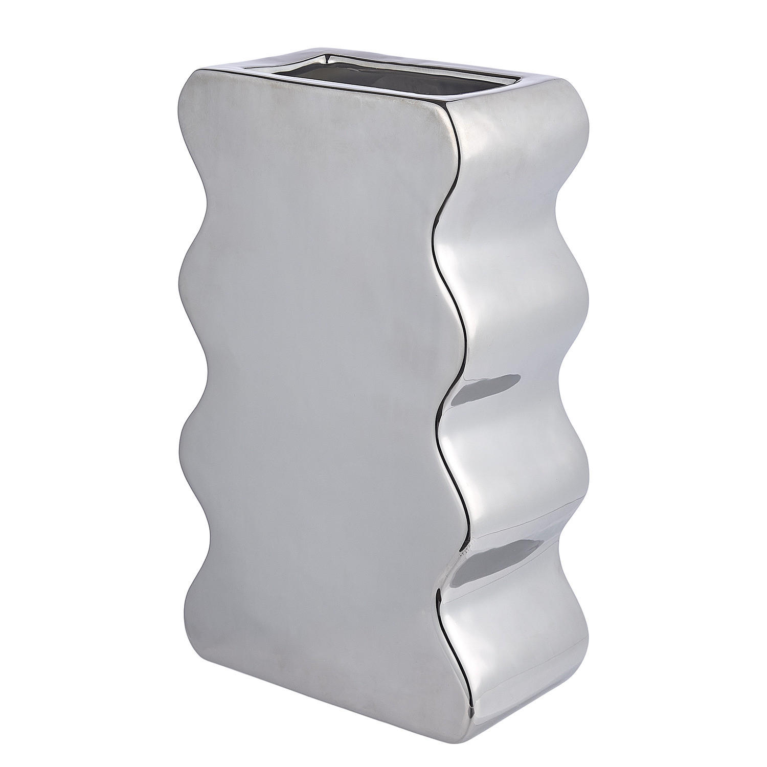 VASE Reflect - Silberfarben, Keramik (30cm) - Butlers