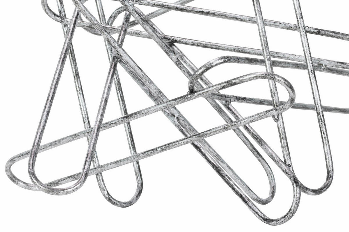 METALLSKULPTUR Silber 45/40 cm - Silberfarben, Metall (3.51/40/25cm) - KUNSTLOFT