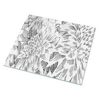 GLASPLATTE 80x60 cm – Blumenmuster - Multicolor, Glas (0.4/80/60cm) - ArtPrintCave