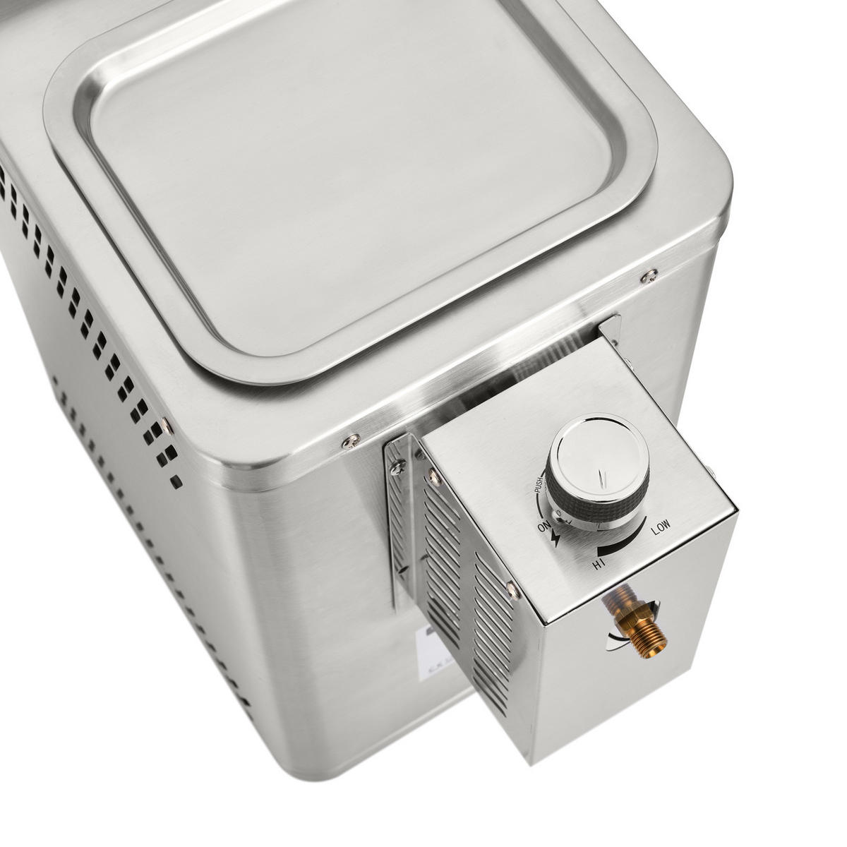 OBERHITZEGRILL Pro - Silberfarben, Metall (22/41/53.5cm) - TAINO