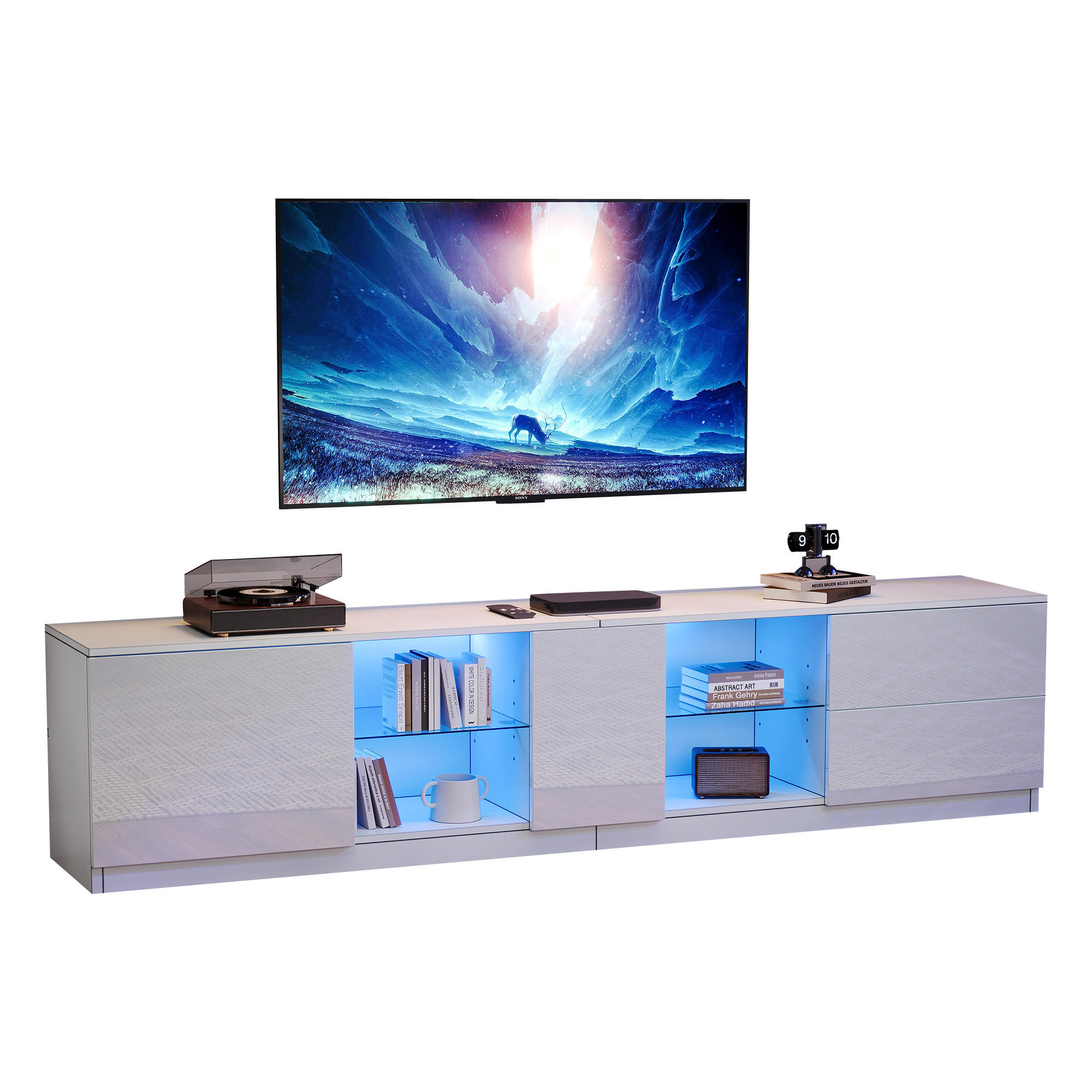 Beauniv Tv-Element Weiß 40x52x160 cm